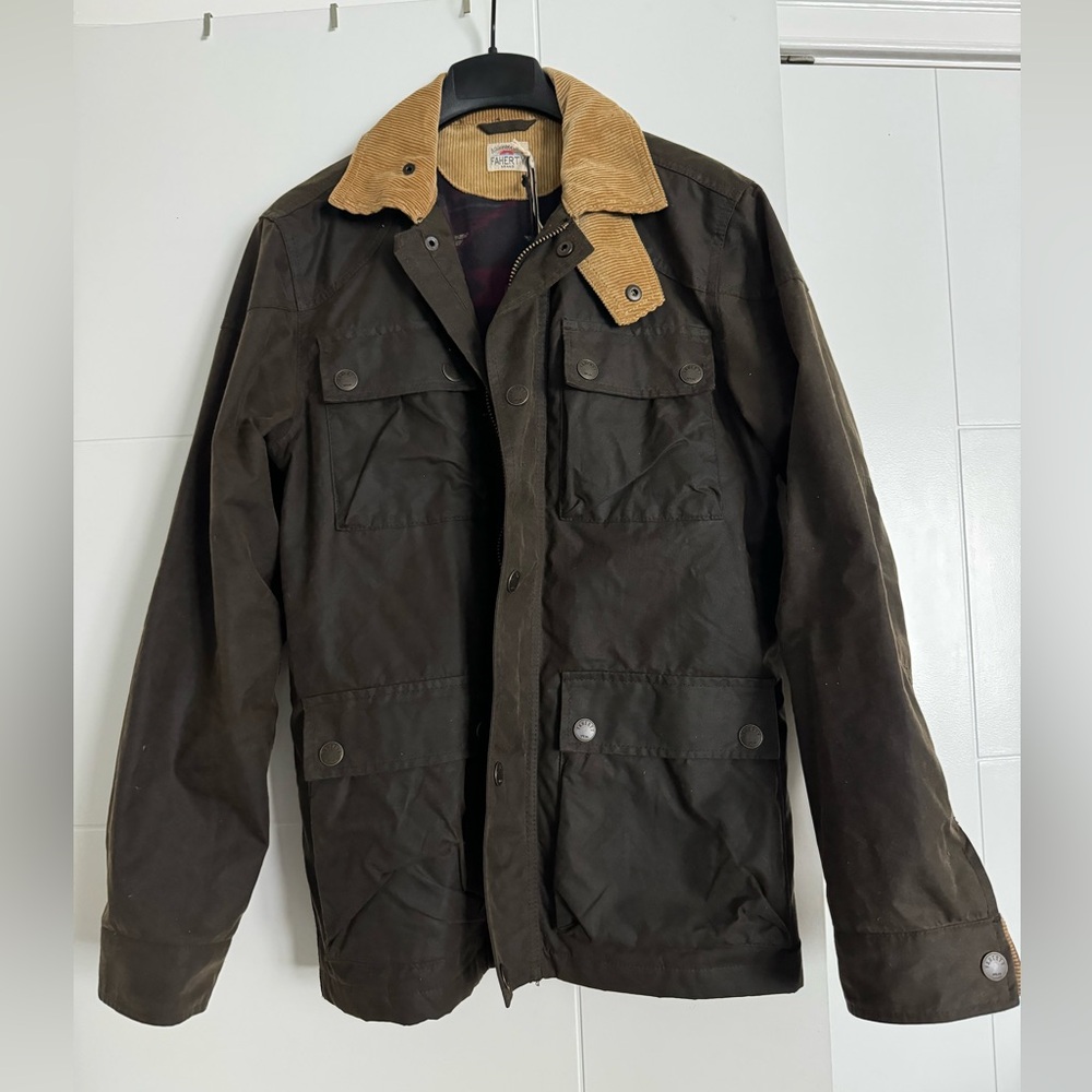 Faherty Waxed Jacket NWT - Olive